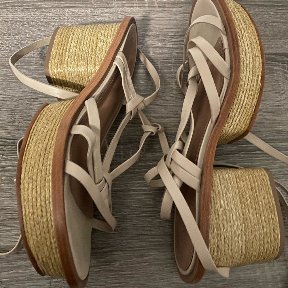 Women's Beige Platform Sandals